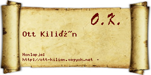 Ott Kilián névjegykártya